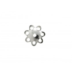 4 Perlkappen Halbschale Blüte 8 mm echt Silber Einzeldarstellung