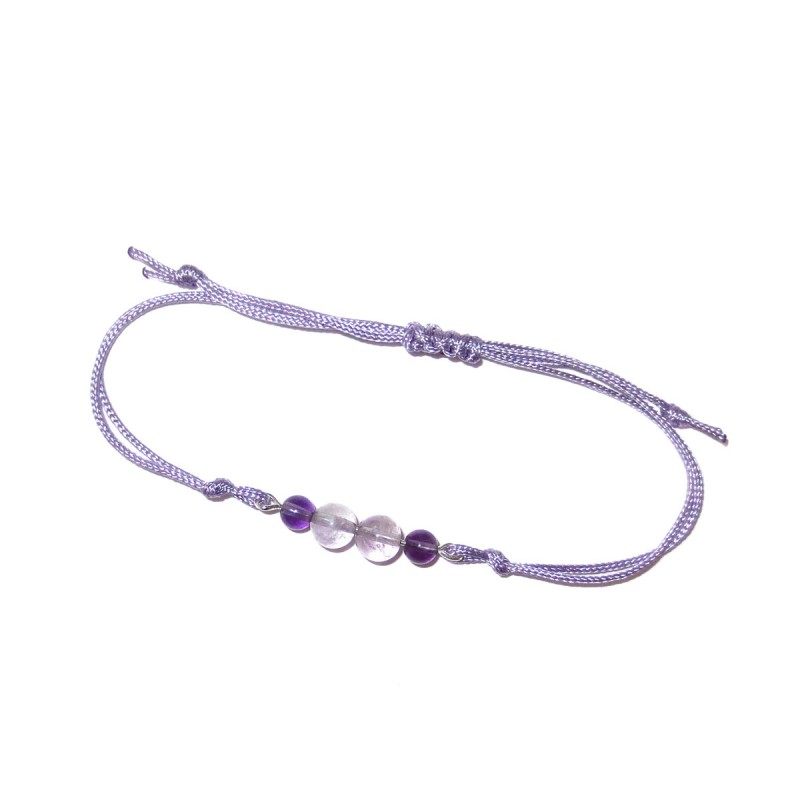 Amethyst-Perlen-Armband lila violett